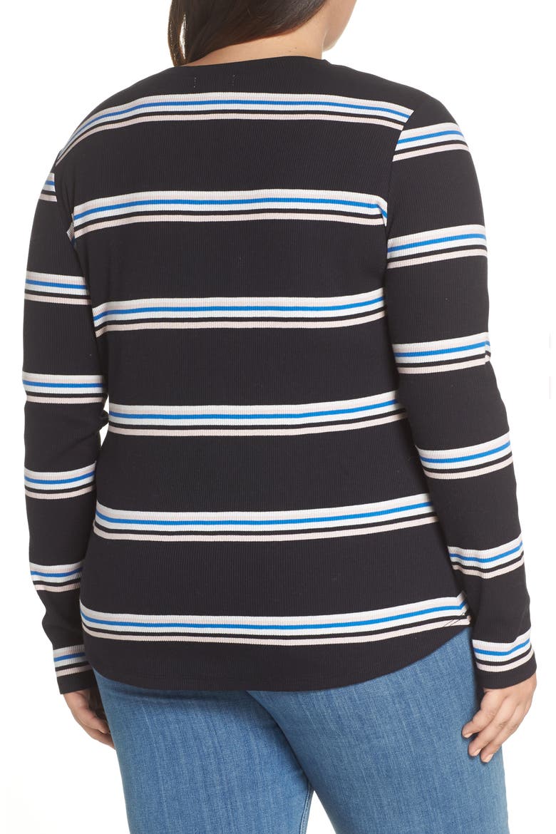 Stripe Henley, Alternate, color, BLACK SOREN STRIPE