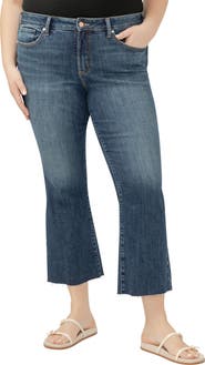 Silver Jeans Co. Suki Curvy Raw Hem Kick Flare Jeans