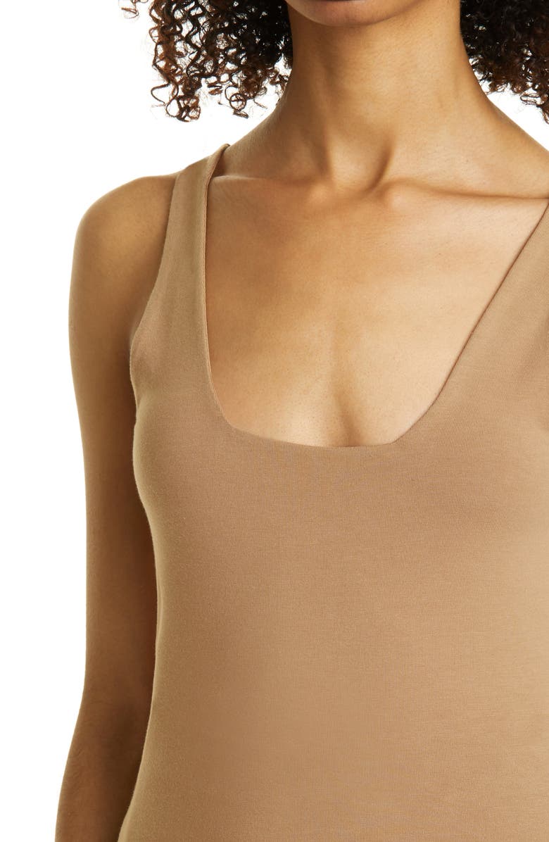 Vince Square Neck Stretch Tank Top, Alternate, color, Dark Hazel