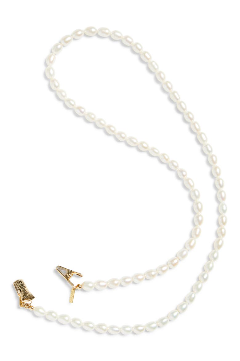 Samos Freshwater Pearl Sunglasses Chain, Main, color, PEARL
