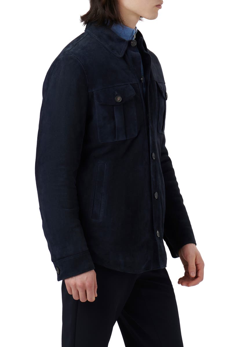 Bugatchi Suede Shirt Jacket, Alternate, color, 