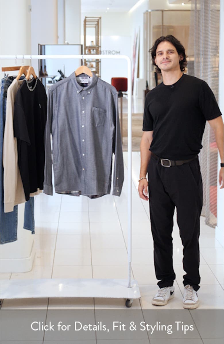 Buckley Tailored Fit Cotton Herringbone Button-Down Shirt, sales video thumbnail