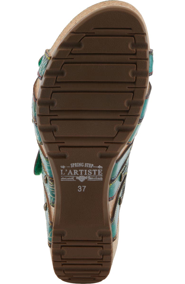 L'Artiste by Spring Step Carbone Platform Slide Sandal, Alternate, color, Green Multi