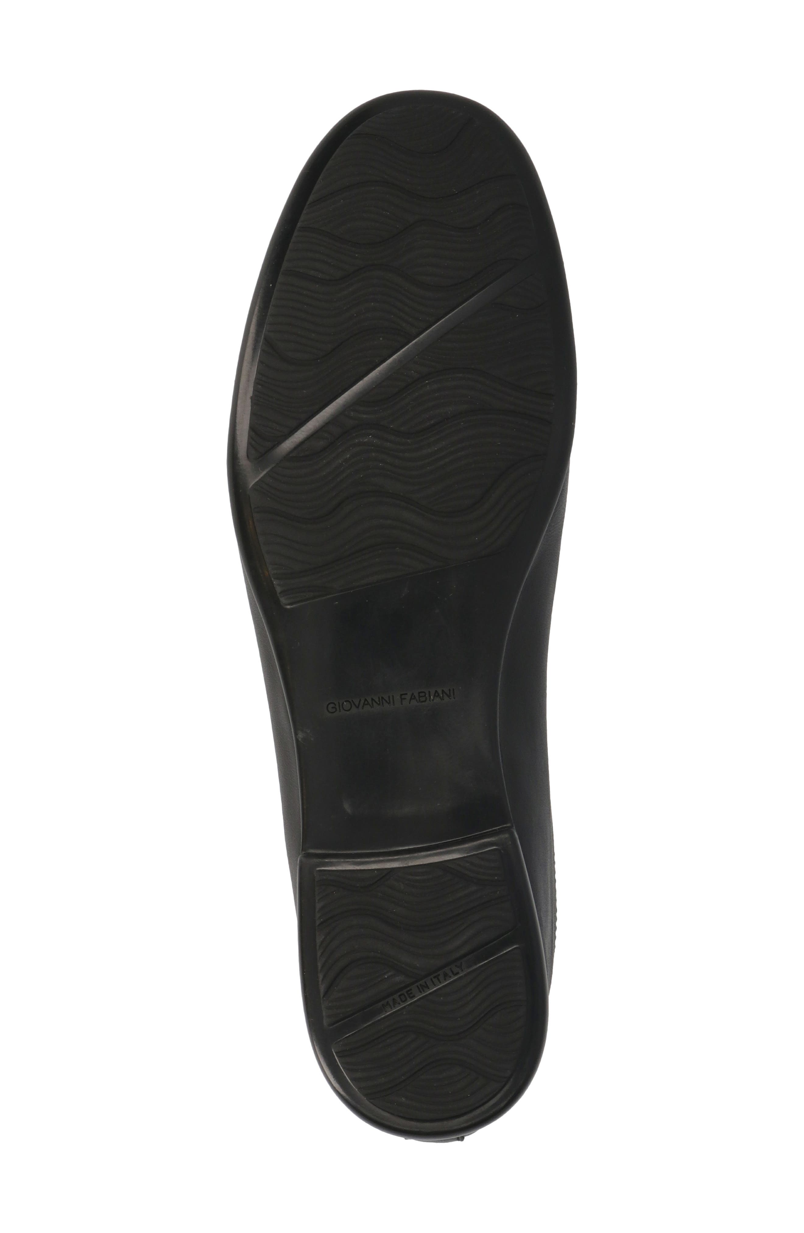 Bow Leather Ballet Flat, Alternate, color, BLACK