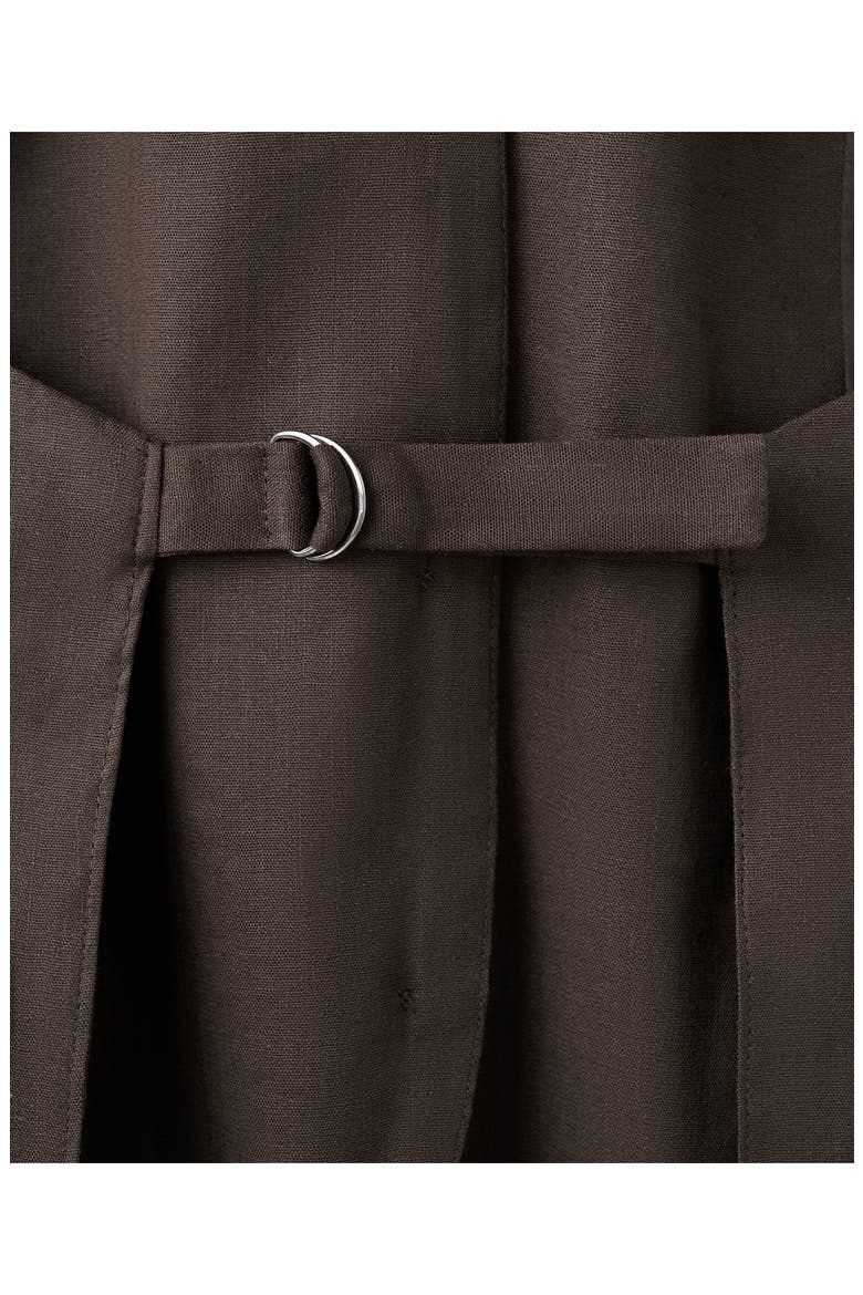 Halter Stretch Linen & Cotton Vest, Alternate, color, CHOCOLATE