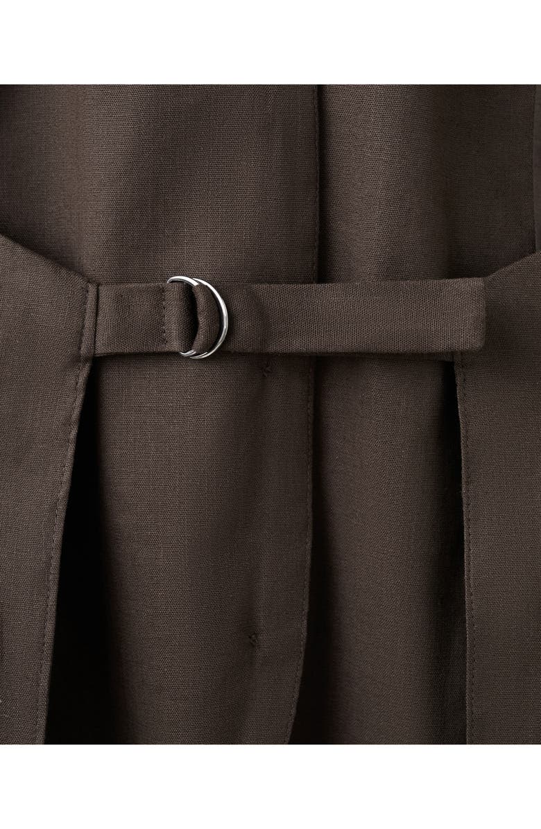 MANGO Halter Stretch Linen & Cotton Vest, Alternate, color, Chocolate