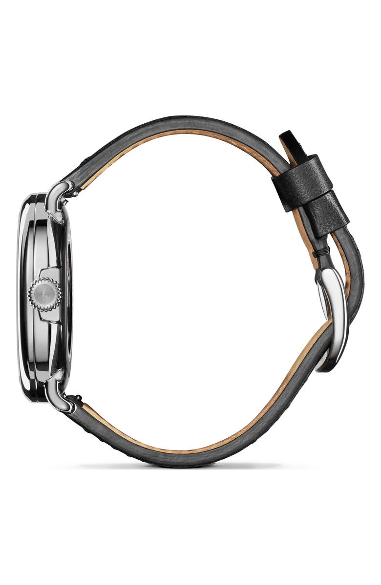 Shinola Runwell Automatic Leather Strap Watch, 45mm, Alternate, color, 