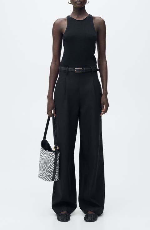 Belted Sleeveless Jumpsuit