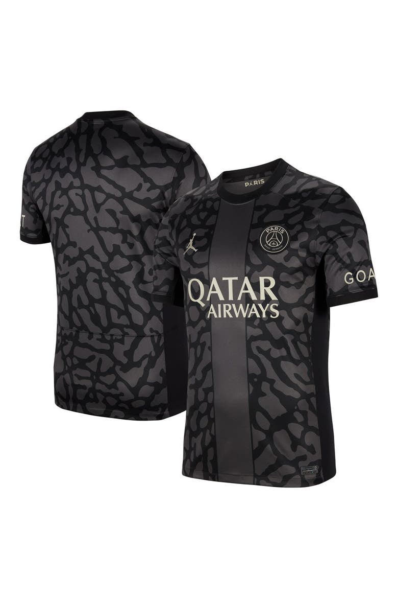 Men's Jordan Brand Anthracite Paris Saint-Germain 2023/24 Third Stadium Replica Jersey, Main, color, Anthracite