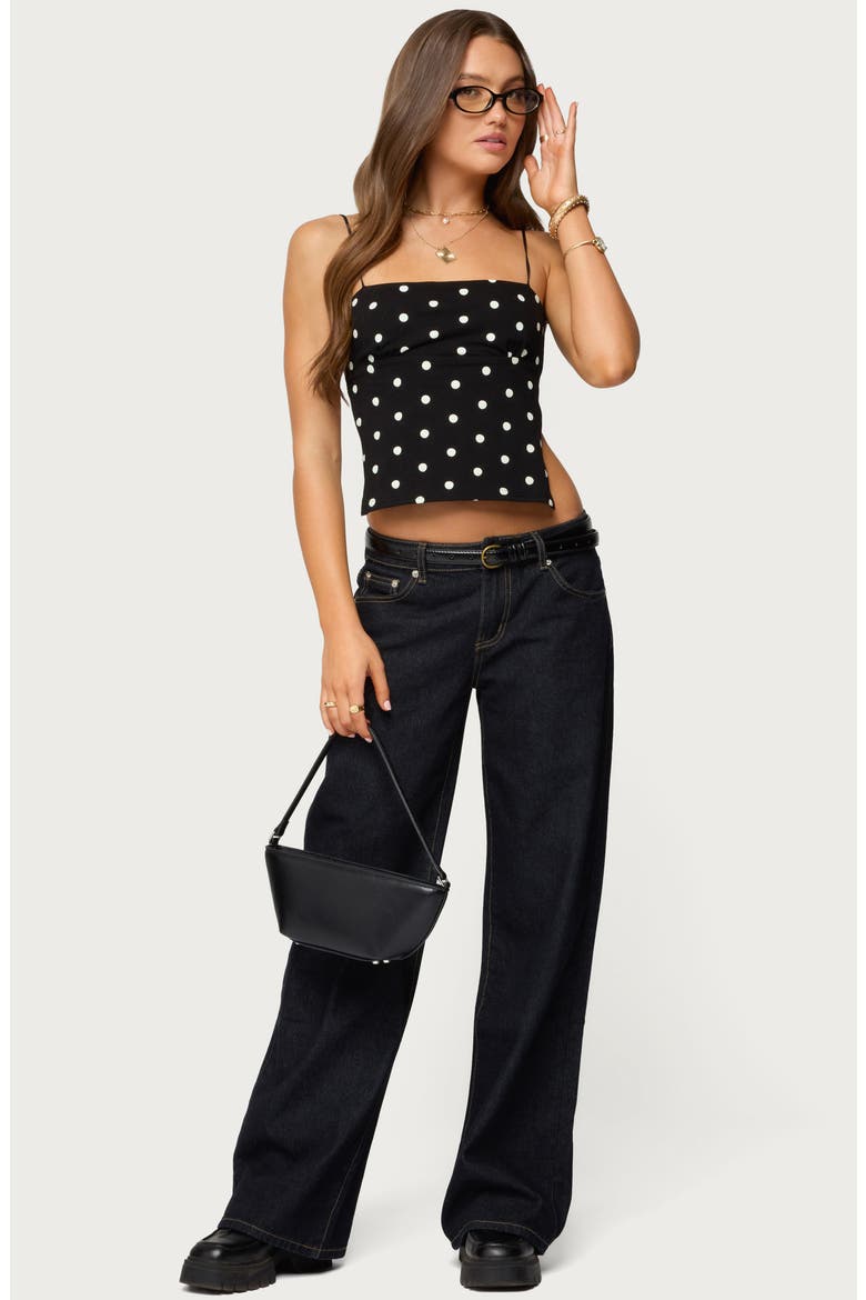 Jinx Dot Open Back Crop Tank, Alternate, color, BLACK-AND-WHITE