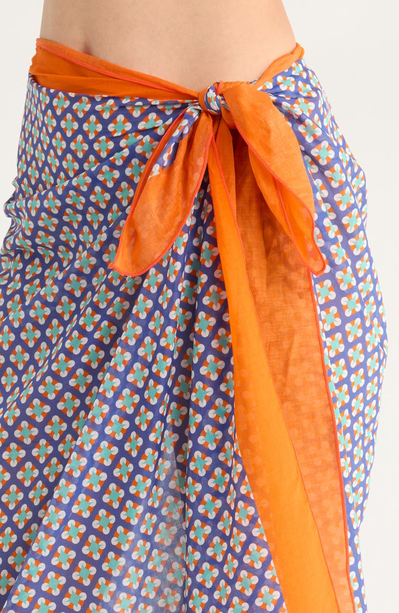 Huit Printed Cotton Cover-Up Pareo, Alternate, color, 