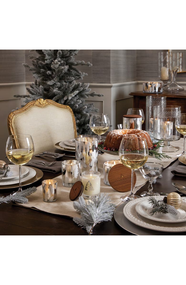 Thymes Frasier Fir Statement Three-Wick Candle, Alternate, color, Silver