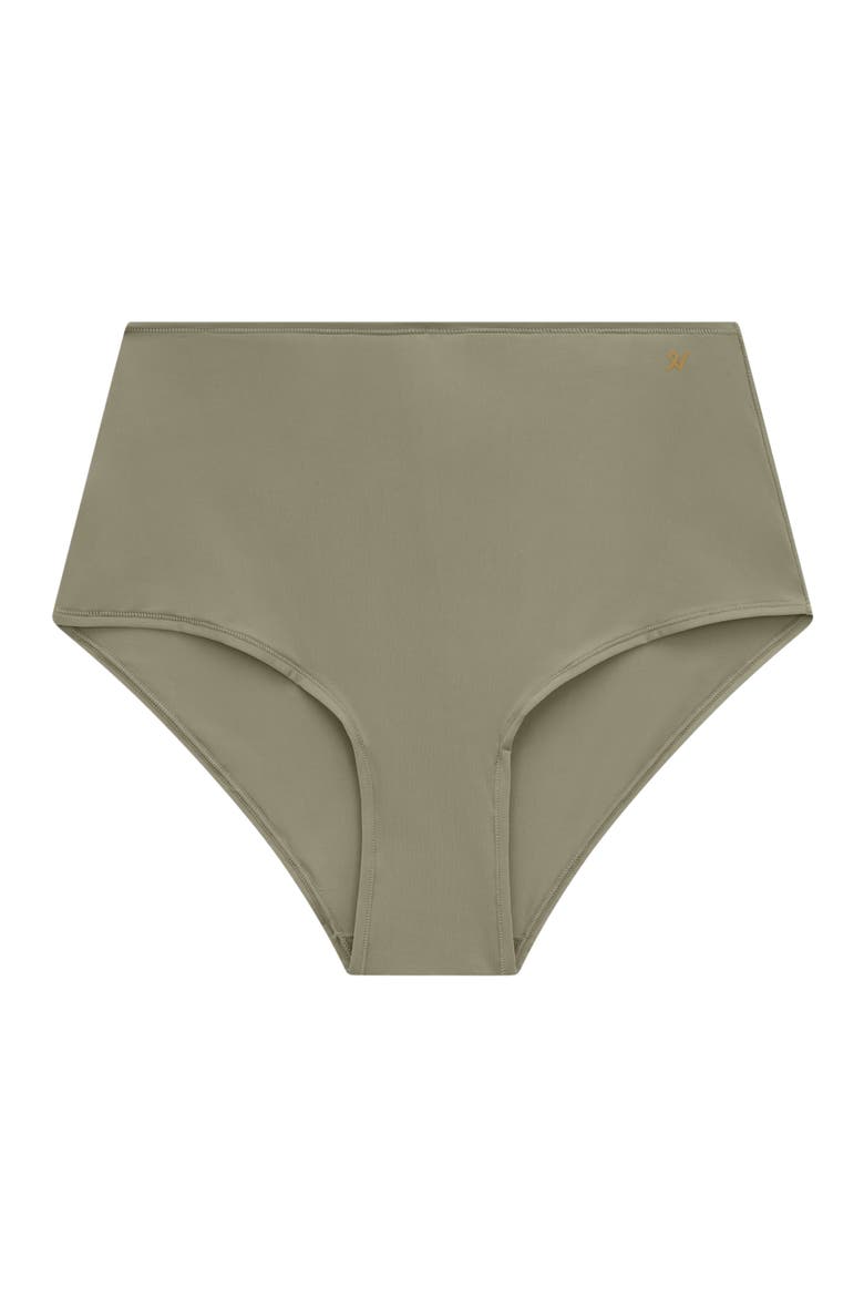 The Stretch High Waisted Brief, Alternate, color, SAGE GREEN