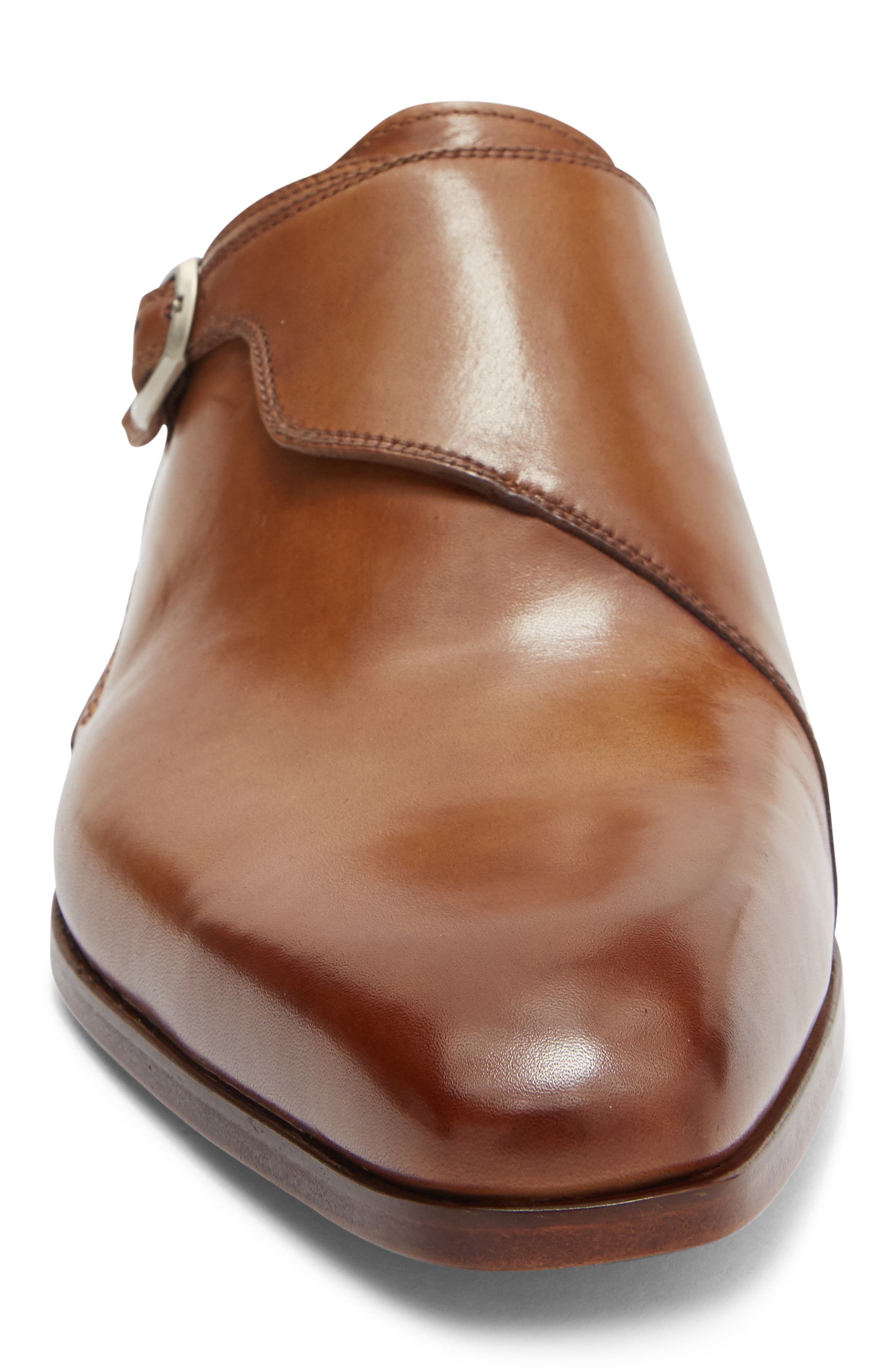 Magnanni Abel Monk Strap Loafer, Alternate, color, Taupe