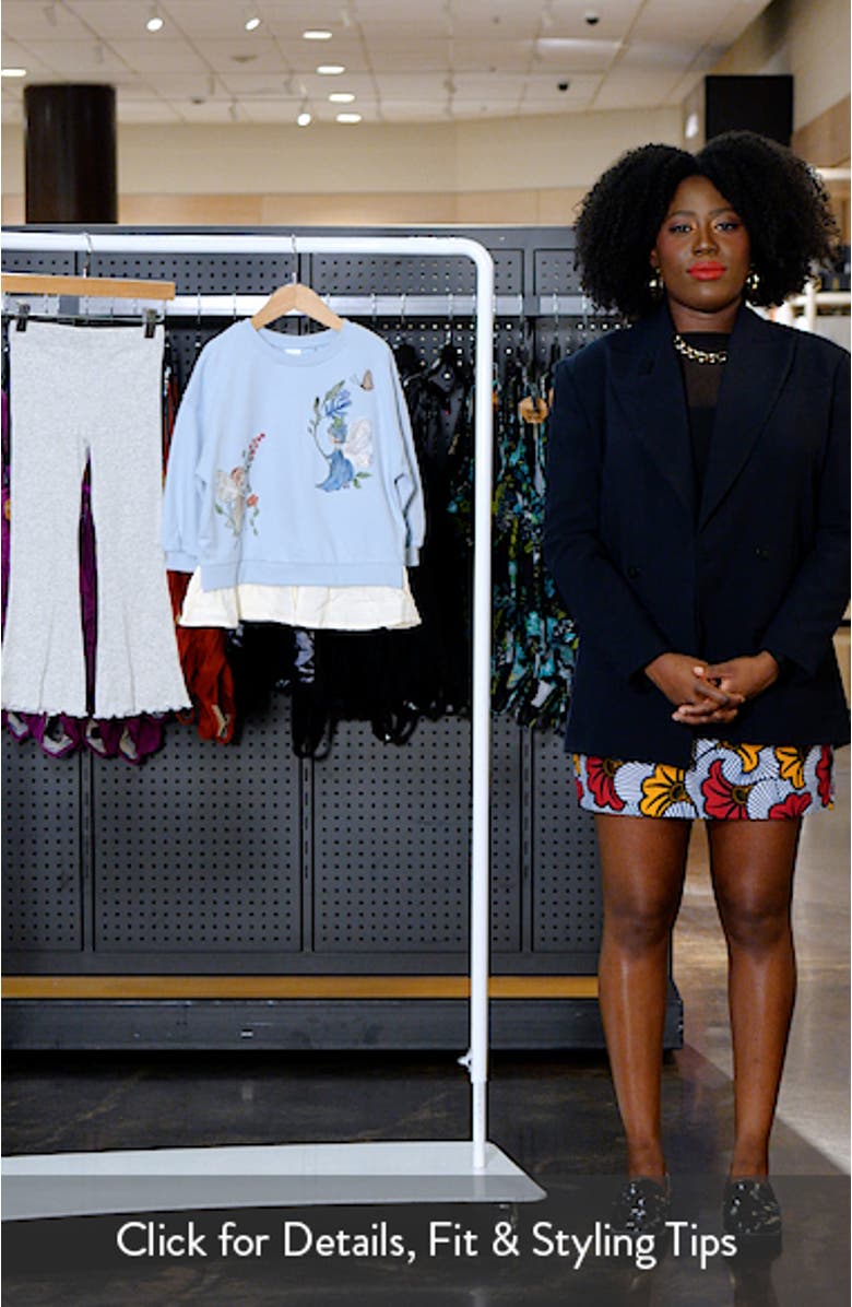 Kids' Fairy Graphic Sweatshirt & Flare Leggings Set, sales video thumbnail