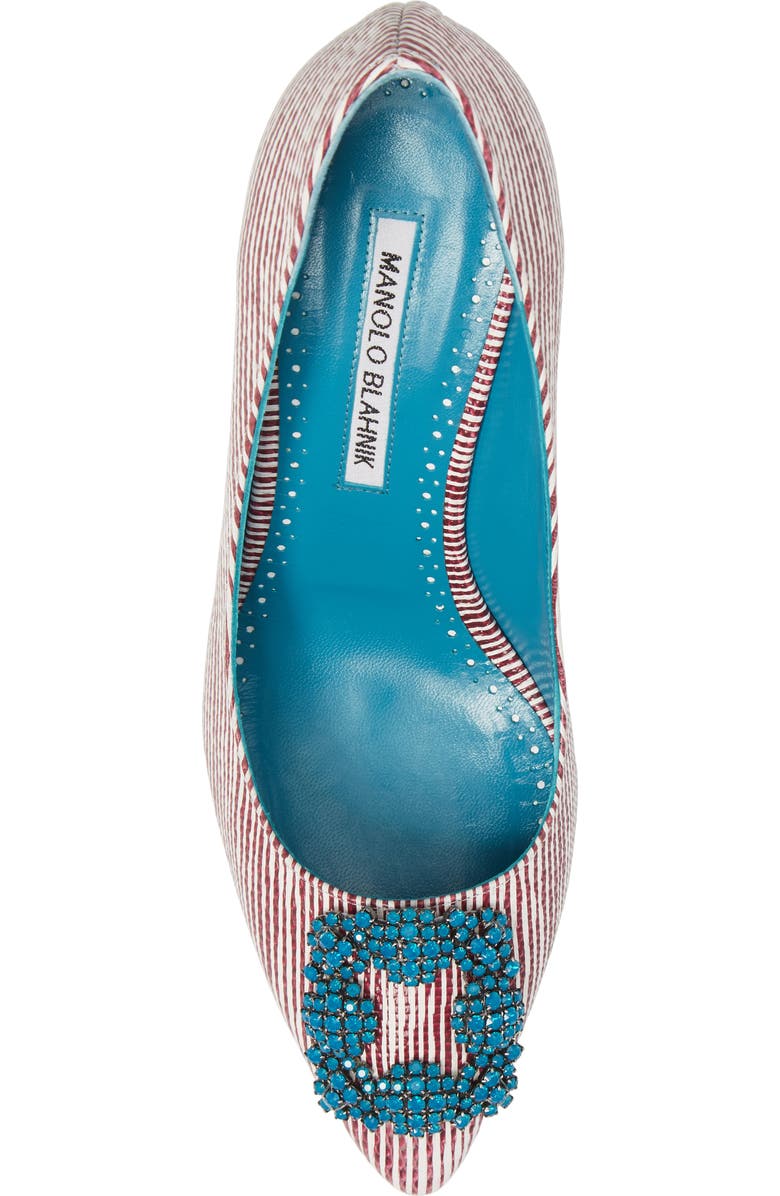 Manolo Blahnik Hangisi Jewel Buckle Pump, Alternate, color,