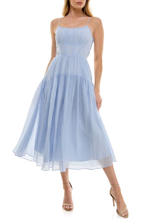 Fit & Flare Corset Maxi Dress