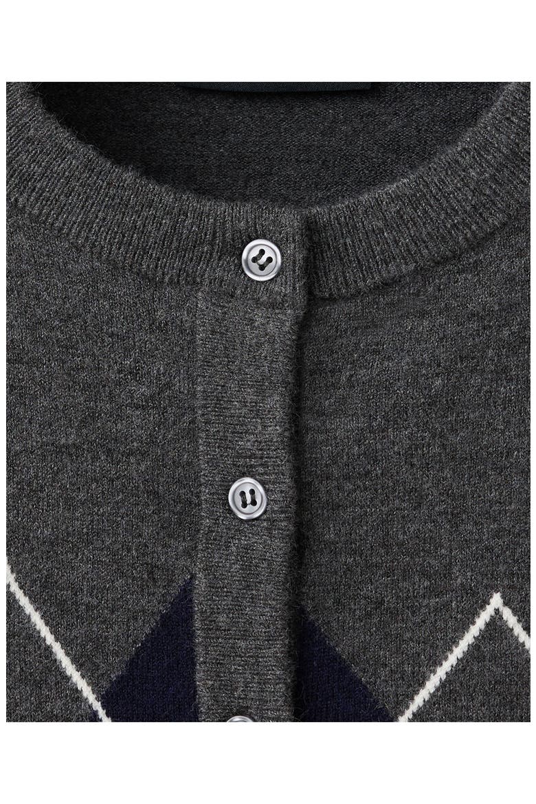 Argyle Cardigan, Alternate, color, MEDIUM HEATHER GREY