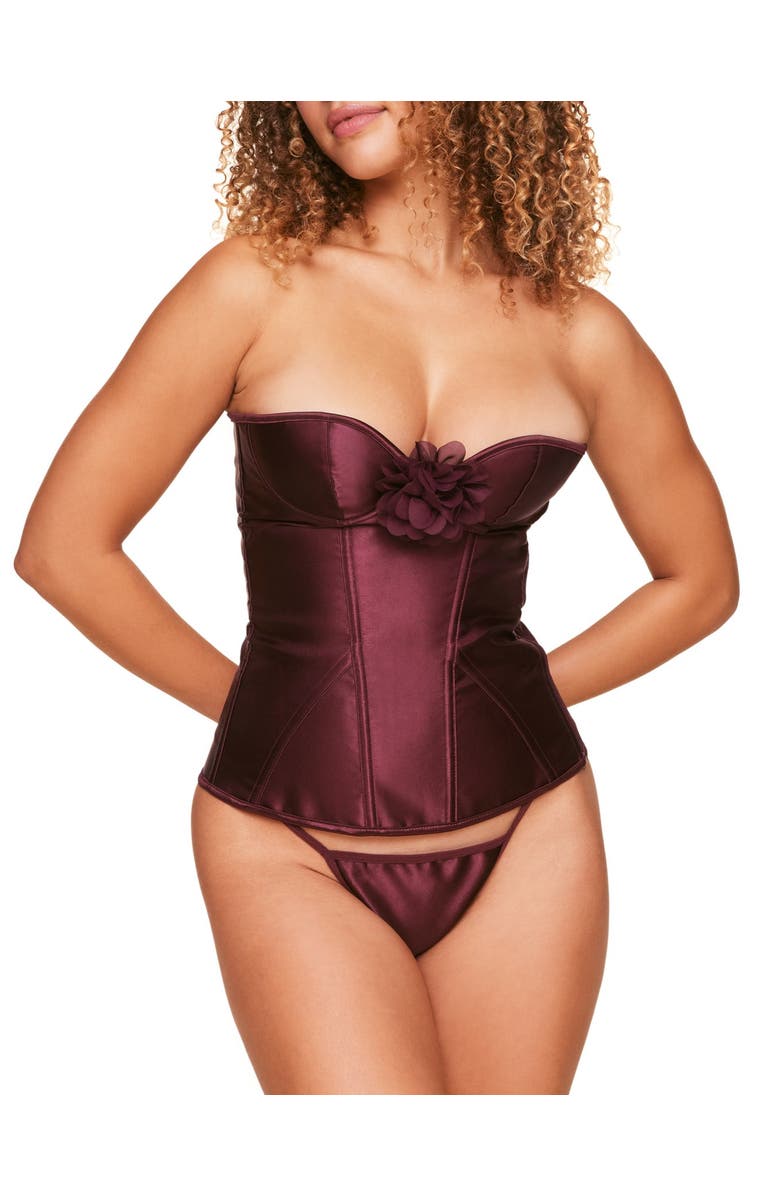 Adore Me Laurin Satin Boned Corset, Main, color, 