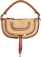Chloé Mini Marcie Raffia Effect Shoulder Bag