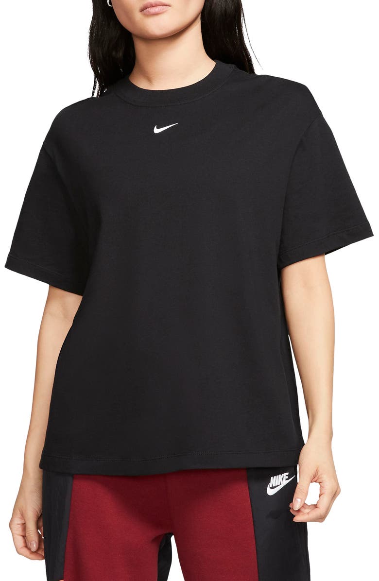Nike Essential Embroidered Swoosh Organic Cotton T-Shirt, Main, color, 