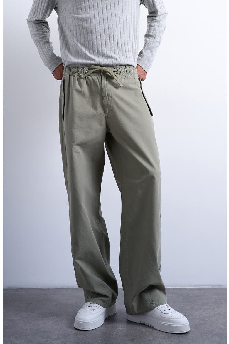 Baggy Canvas Trousers, Main, color, KHAKI