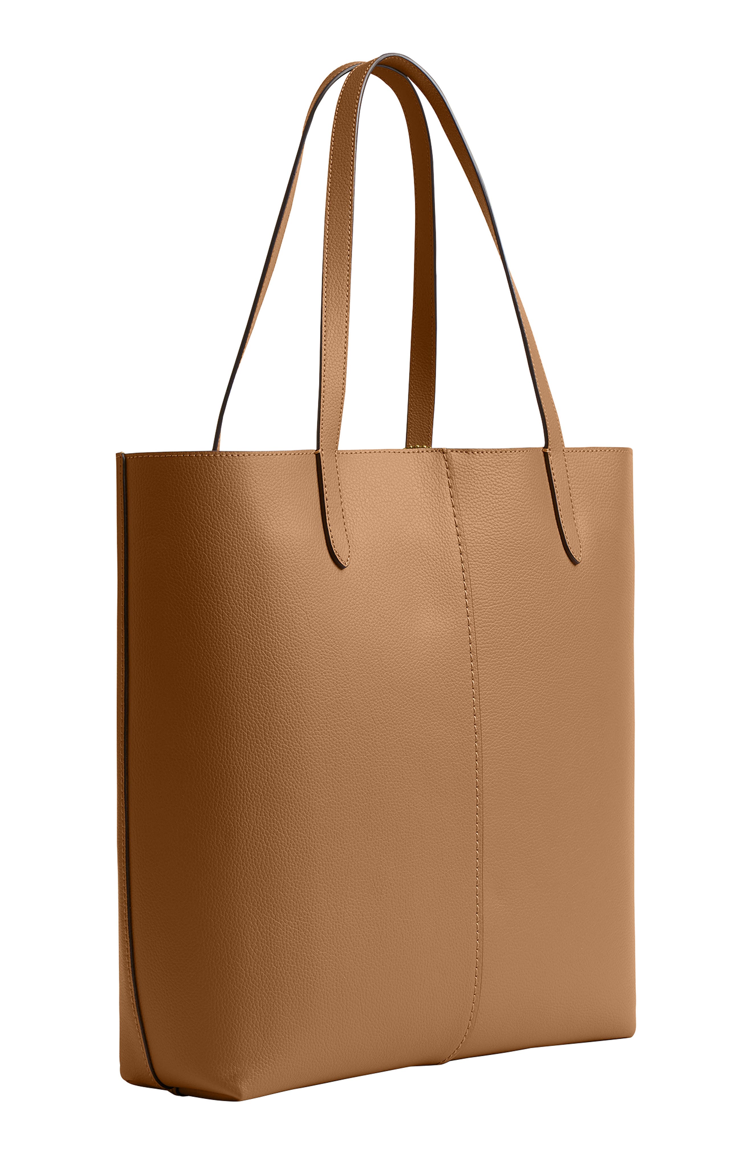 North Pebbled Leather Tote (Nordstrom Exclusive), Alternate, color, HONEY BROWN