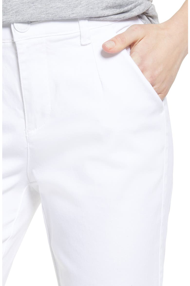 Stretch Cotton Pants (Nordstrom Exclusive), Alternate, color, WHITE