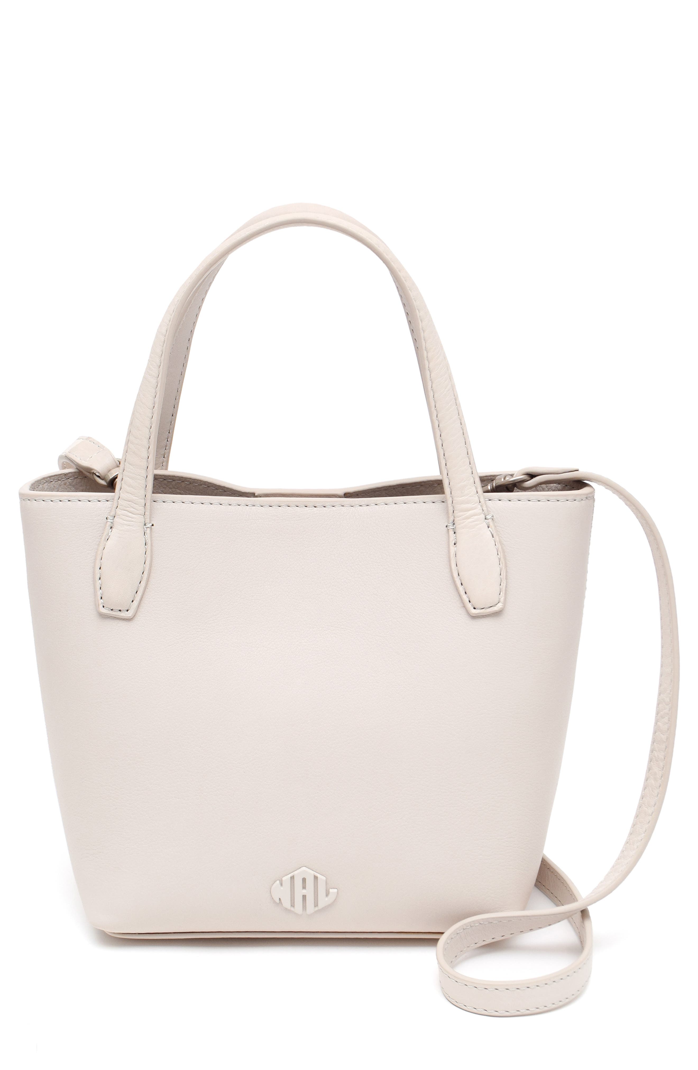 New Amsterdam Leatherworks Asher Leather Tote Bag, Main, color, Ivory