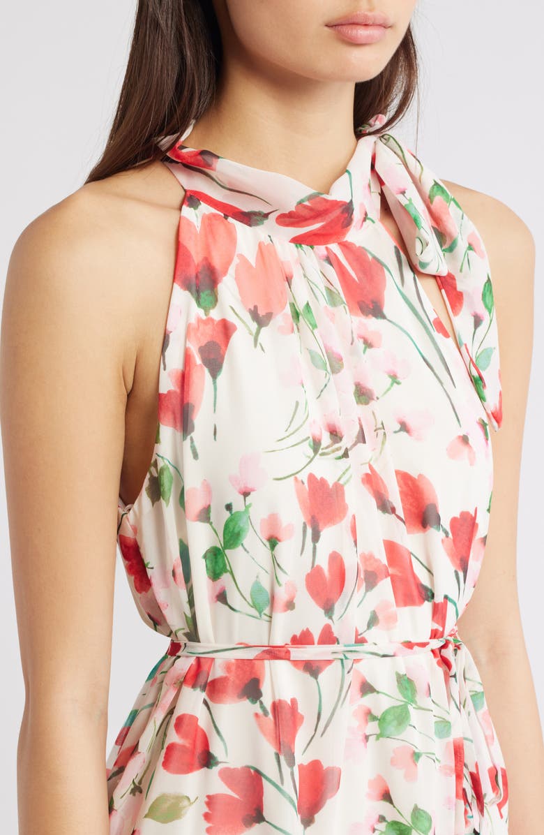 Julia Jordan Floral Sleeveless Tiered Maxi Dress, Alternate, color, 