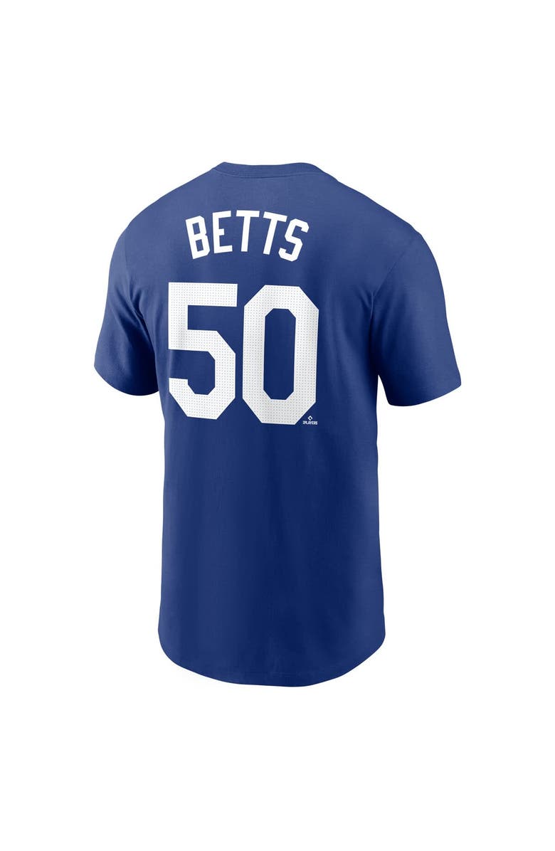 Nike Men's Nike Mookie Betts Royal Los Angeles Dodgers 2024 World Series Champions Name & Number T-Shirt, Alternate, color, 