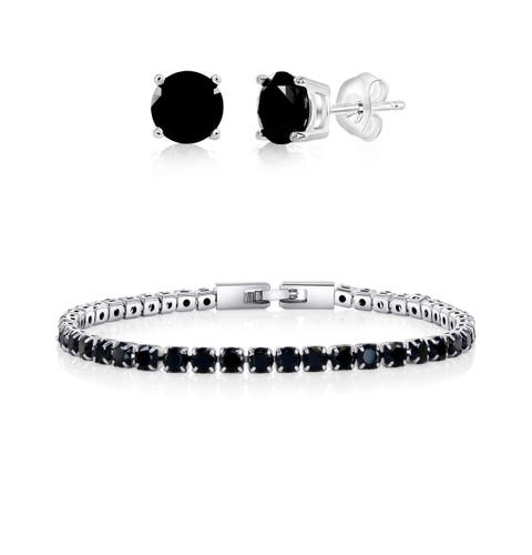Tennis Bracelet And Earrings Set