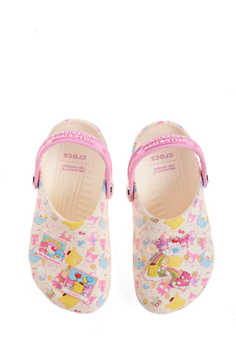 CROCS x Hello Kitty Kids' Classic Clog, Alternate, color, Ivory/ Pink Multi