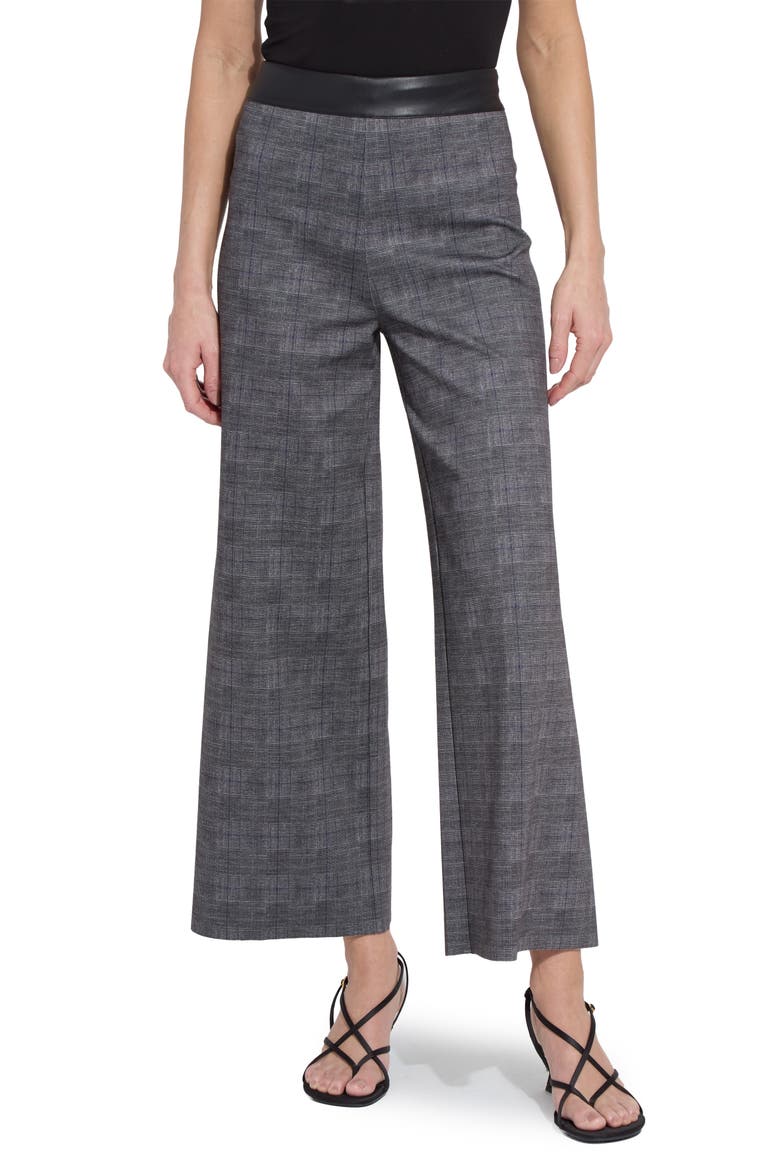 Denver High Waist Ankle Wide Leg Ponte Pants, Main, color, CHRC GLEN