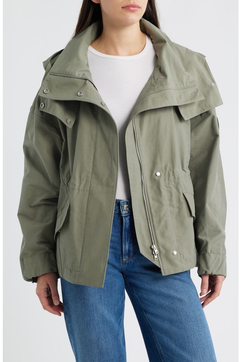 Olivine Oversize Water Repellent Bonded Twill Jacket, Alternate, color, SAGEBRUSH-ARMOISE