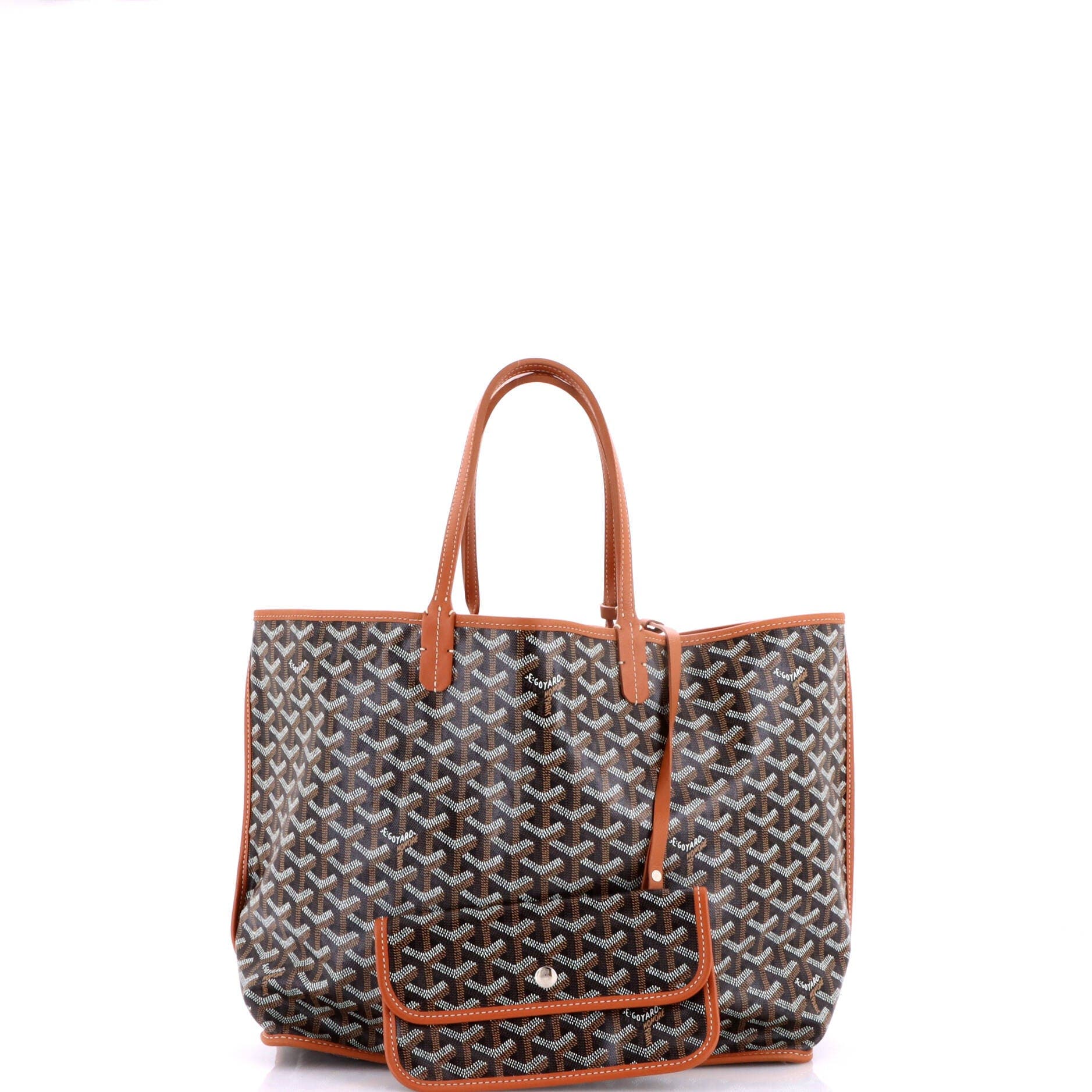 Anjou Reversible Tote Coated Canvas PM, Alternate, color, Brown