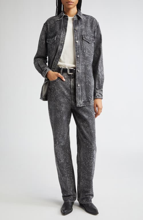 Golden Goose Journey Ollie Boyfriend Denim Button-up Shirt In Gray