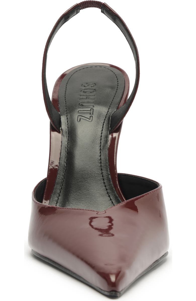 Schutz Siena Slingback Pointed Toe Wedge Pump, Alternate, color, Red