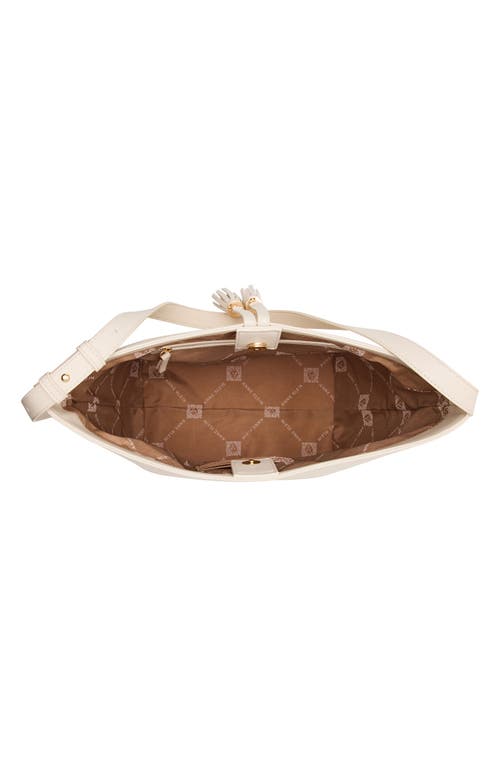Shop Anne Klein Large Hobo Bag In Parchment