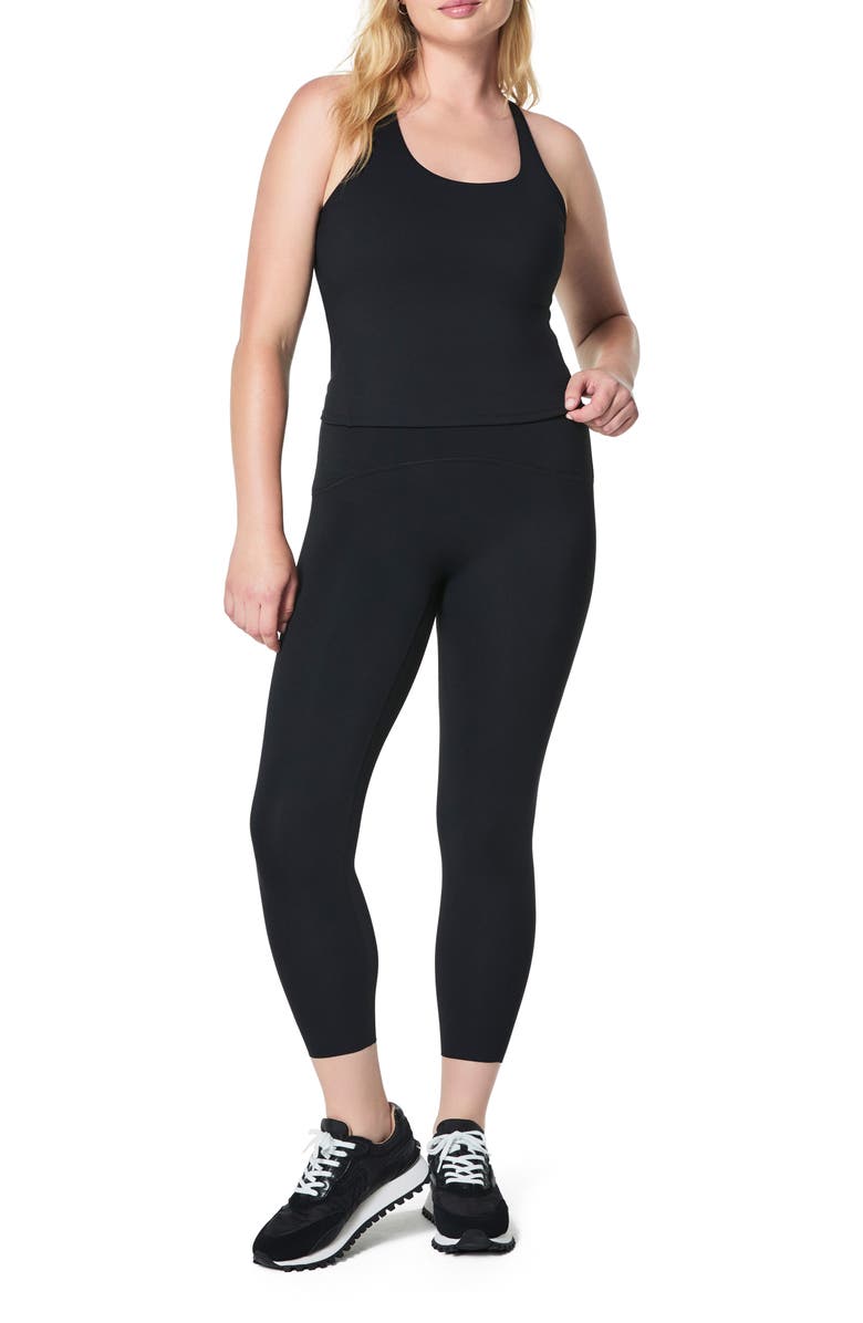 SPANX<sup>®</sup> Get Moving Contour Crossback Shelf Tank, Alternate, color, Very Black