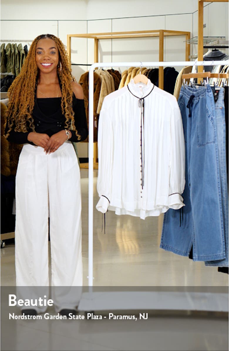 Olivia Ruffle Pleated Top, sales video thumbnail