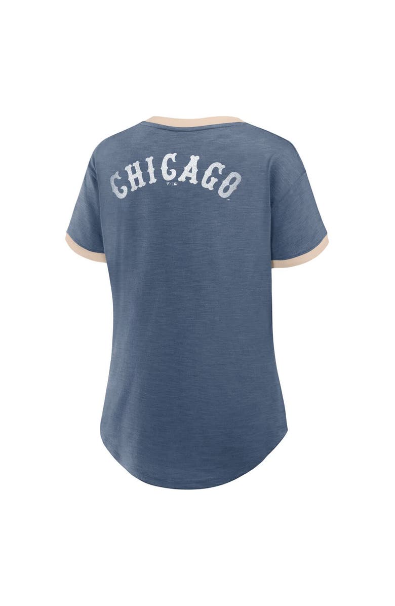 FANATICS Women's Fanatics Navy Chicago White Sox Binge Worthy Stadium Slub V-Neck T-Shirt, Alternate, color, Navy