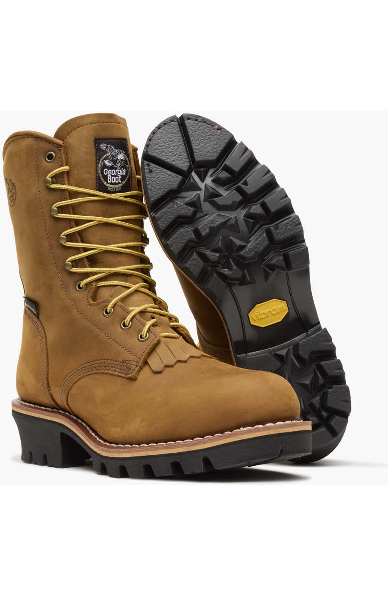 Georgia Boot Steel Toe Goretex Waterproof 400G Insulated Logger Boot, Alternate, color, Worn Saddle