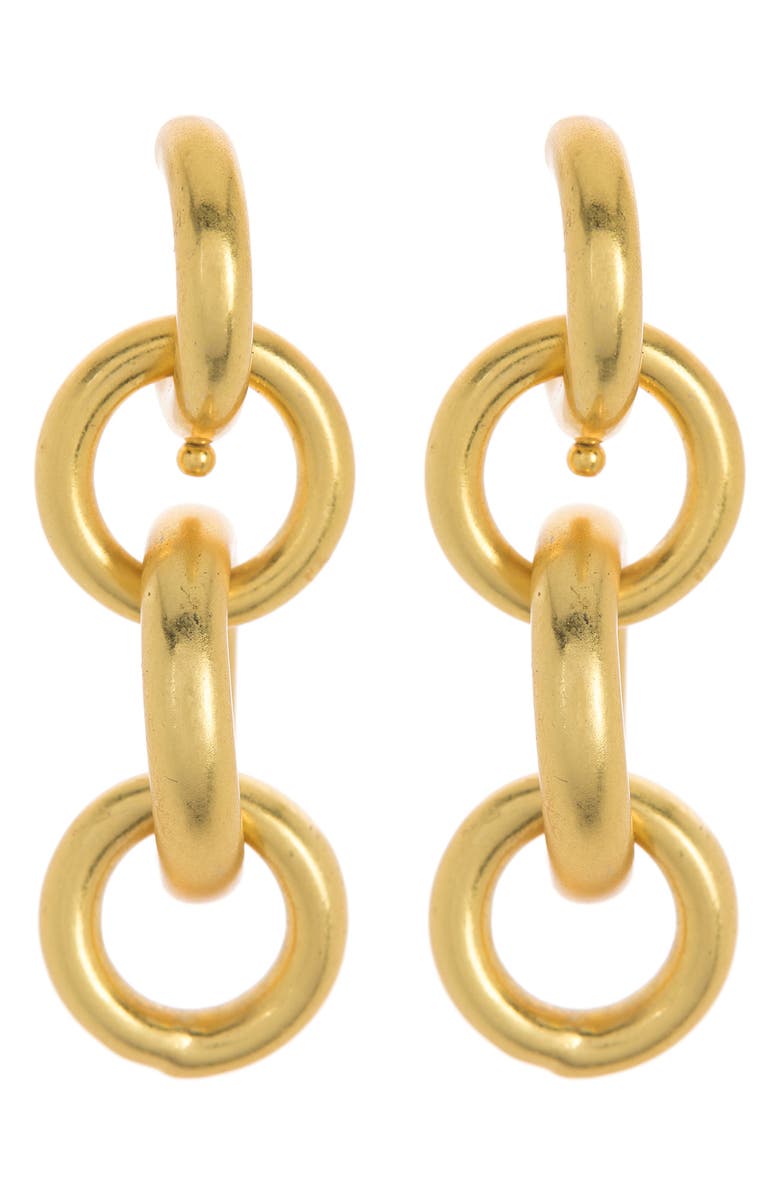 Madewell Ring Theory Huggie Link Drop Earrings, Main, color, 