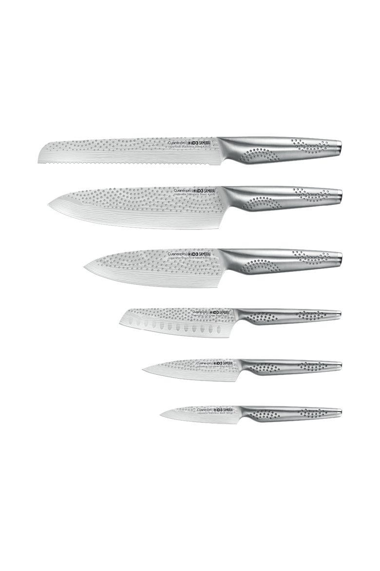 iD3® SAMURAI® Sato 7-Piece Knife Block With Cutting Board, Alternate, color, Silver