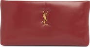 Saint Laurent Calypso Long Leather Pouch Clutch