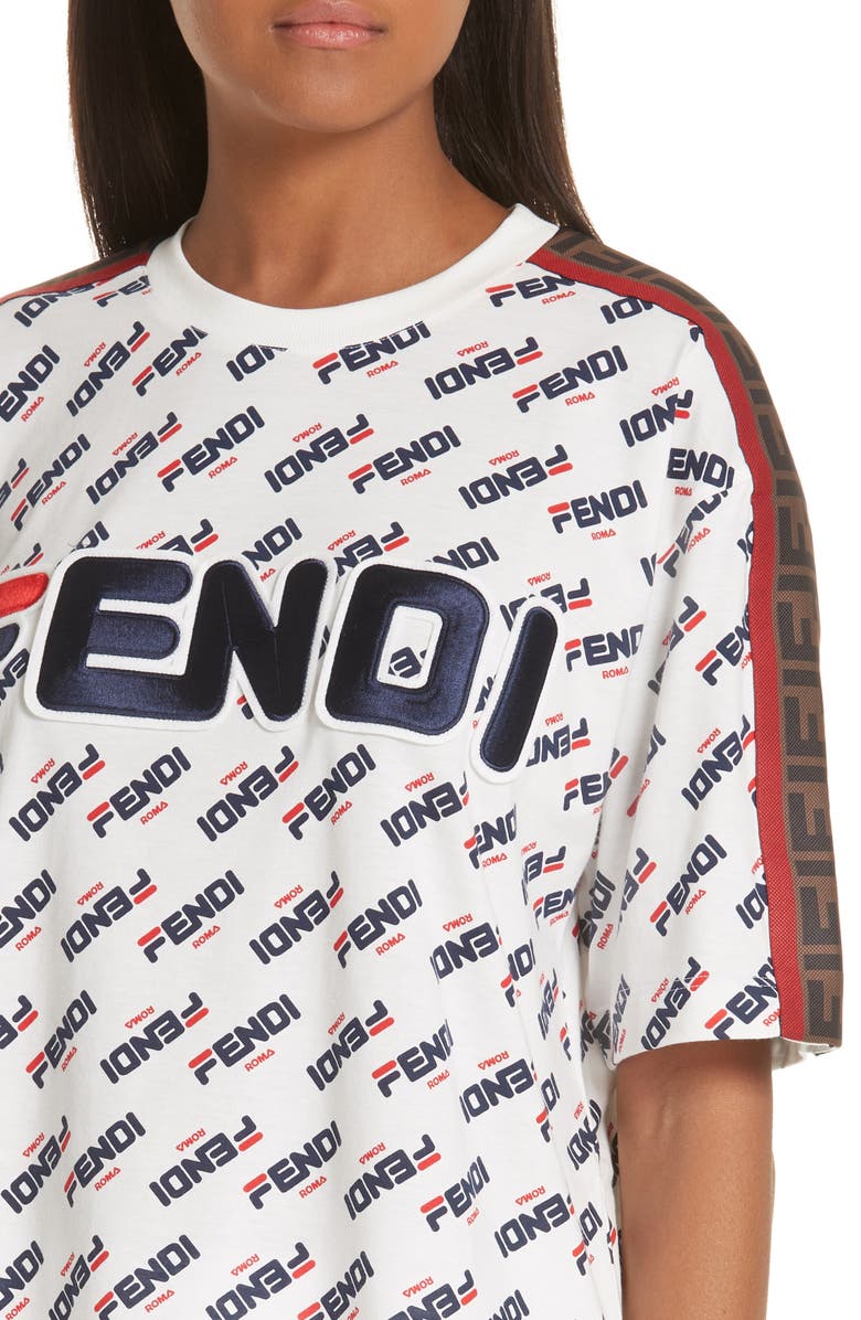 Fendi x FILA Mania Logo Tee, Alternate, color, 