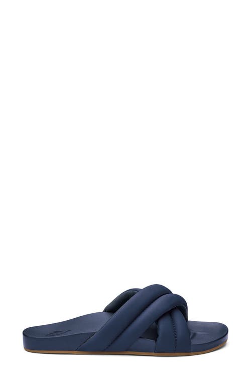 Olukai Hila Water Resistant Slide Sandal In Blue