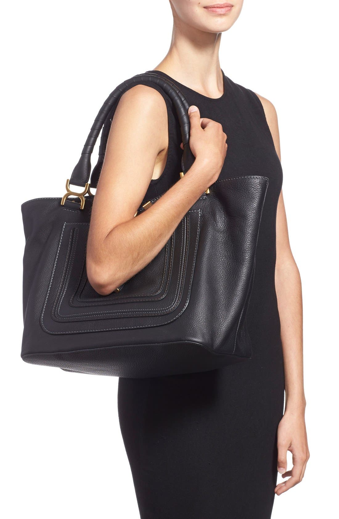 Chloé 'Marcie - New' Leather Tote, Alternate, color, 