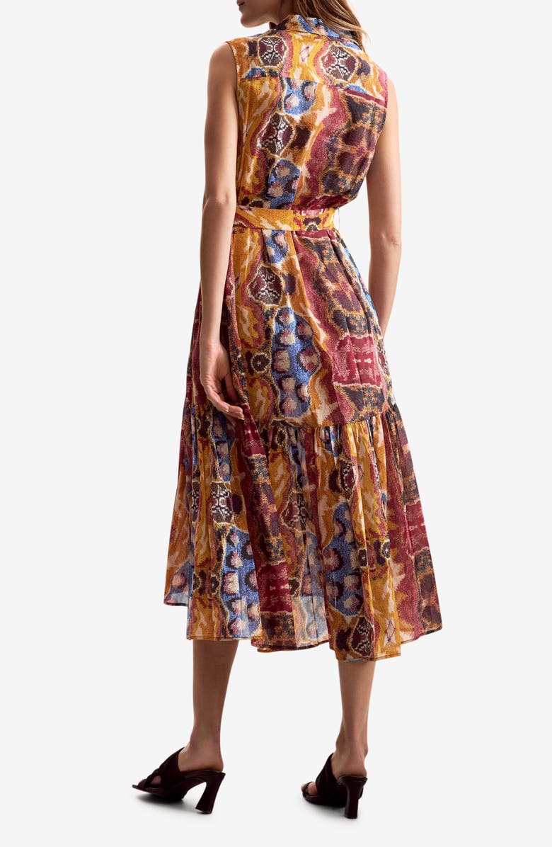 Desigual Abstract Print Sleeveless Dress, Alternate, color, Burgundy Multi